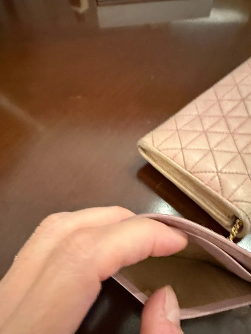 Prada Quilted Blush Pink Wallet with ID Holder worn! - Picture 14 of 14
